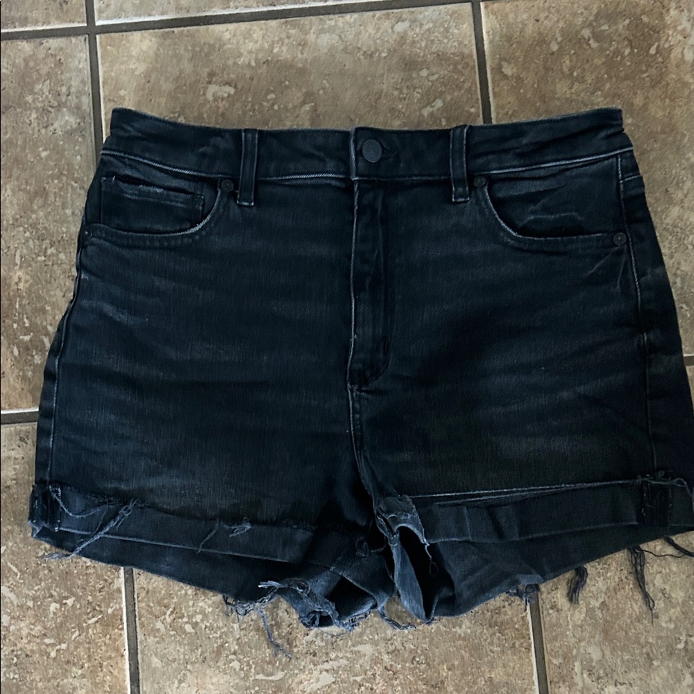 American Eagle Outfitters Women’s Black Mom Jean Shorts Size 10